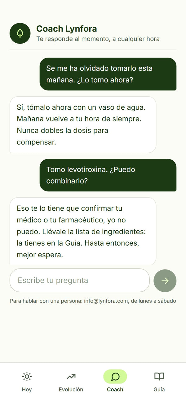 Pantalla Coach: preguntas y respuestas al momento
